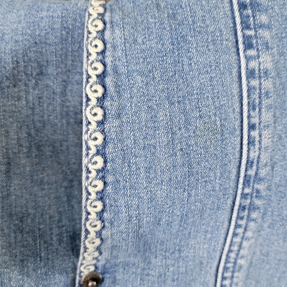 Vintage Liz & Me Signature Blue Jean Vest Embroidered - Picture 6 of 9